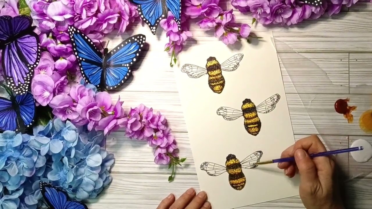 🐝A Most Charming Pursuit: Crafting Painted Paper Bees - A Bridgerton-inspired way