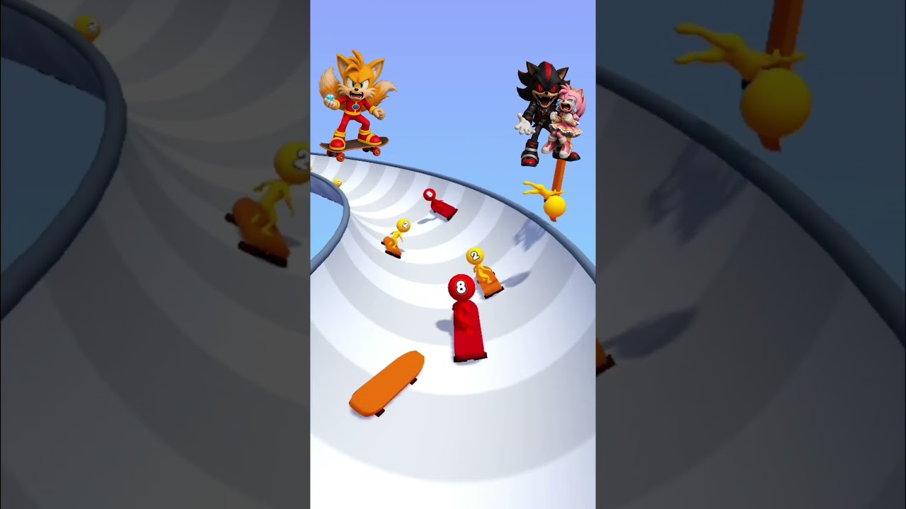 SUPER TAILS AS EVIL SHADOW & SHADOW GIVING DIAMOND AS AMY TO SAVED! 😰 #shortsfeed #sonic #games