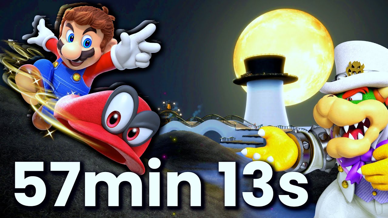 Speedrun Mario Odyssey en 57:13 - World Record Any% par @Tyron18  (commenté en Français)