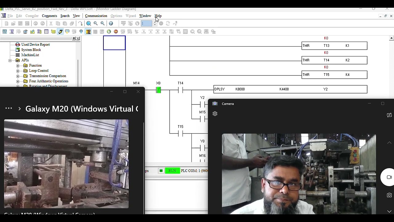 Servo Drive Position Fwd and Rev Running