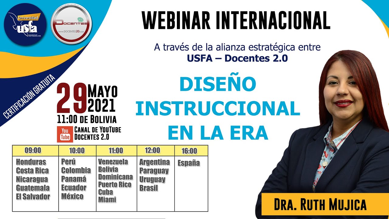 🔔 WEBINAR INTERNACIONAL: DISEÑO INSTRUCCIONAL EN LA ERA DIGITAL | DOCENTES 2.0