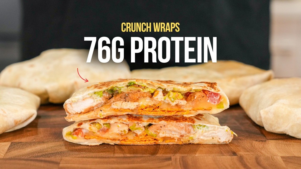 HIGH PROTEIN Chicken Crunch Wraps In 15 Minutes | Meal Prep