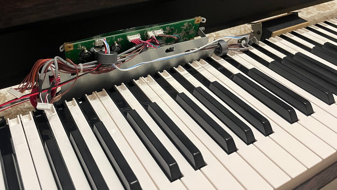 Клавиатура RH3 (Korg G1): ремонт черной клавиши - погнулся молоточек от сильного нажатия
