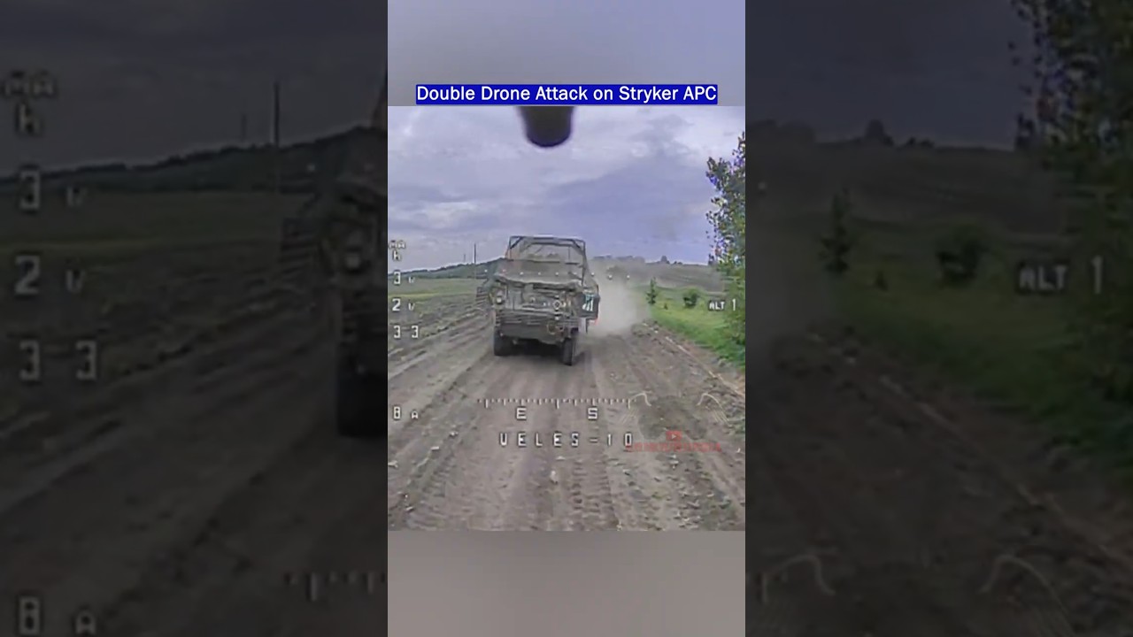 Russian Drone Change Tactics and Attacks Stryker from the Front!