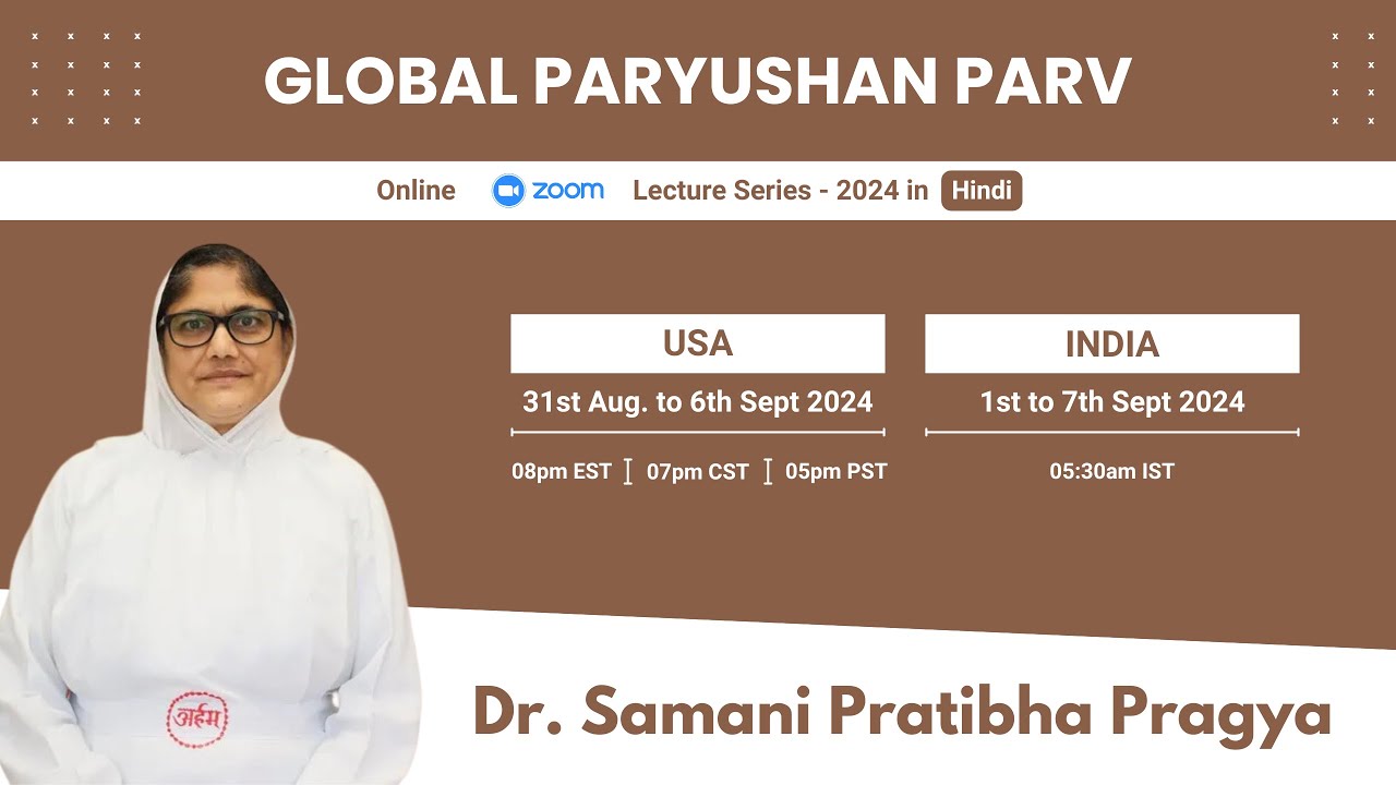 Day 6 -  Hindi - Dr. Samani Pratibha Pragya -   Global Paryushan 2024
