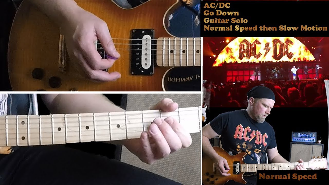 [HD] How to play AC/DC Go Down Solo Normal Speed and Slow Motion