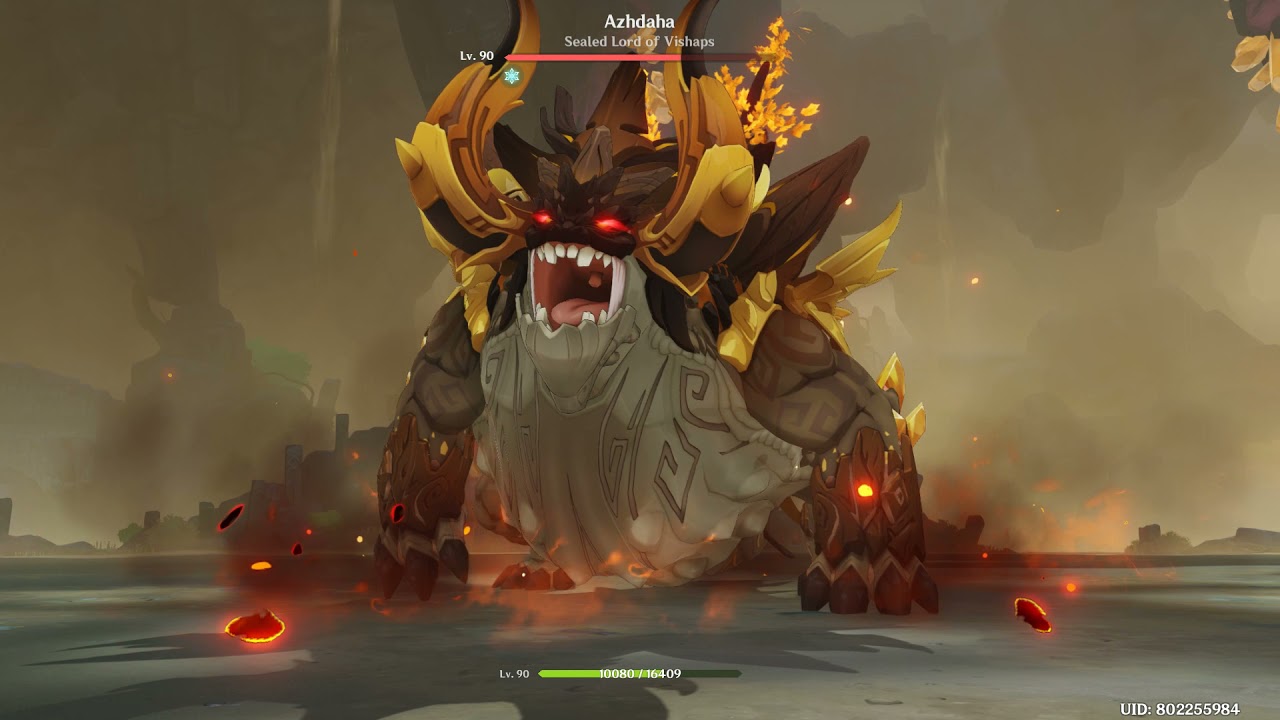 Ganyu Childe vs Azhdaha PyroElectro