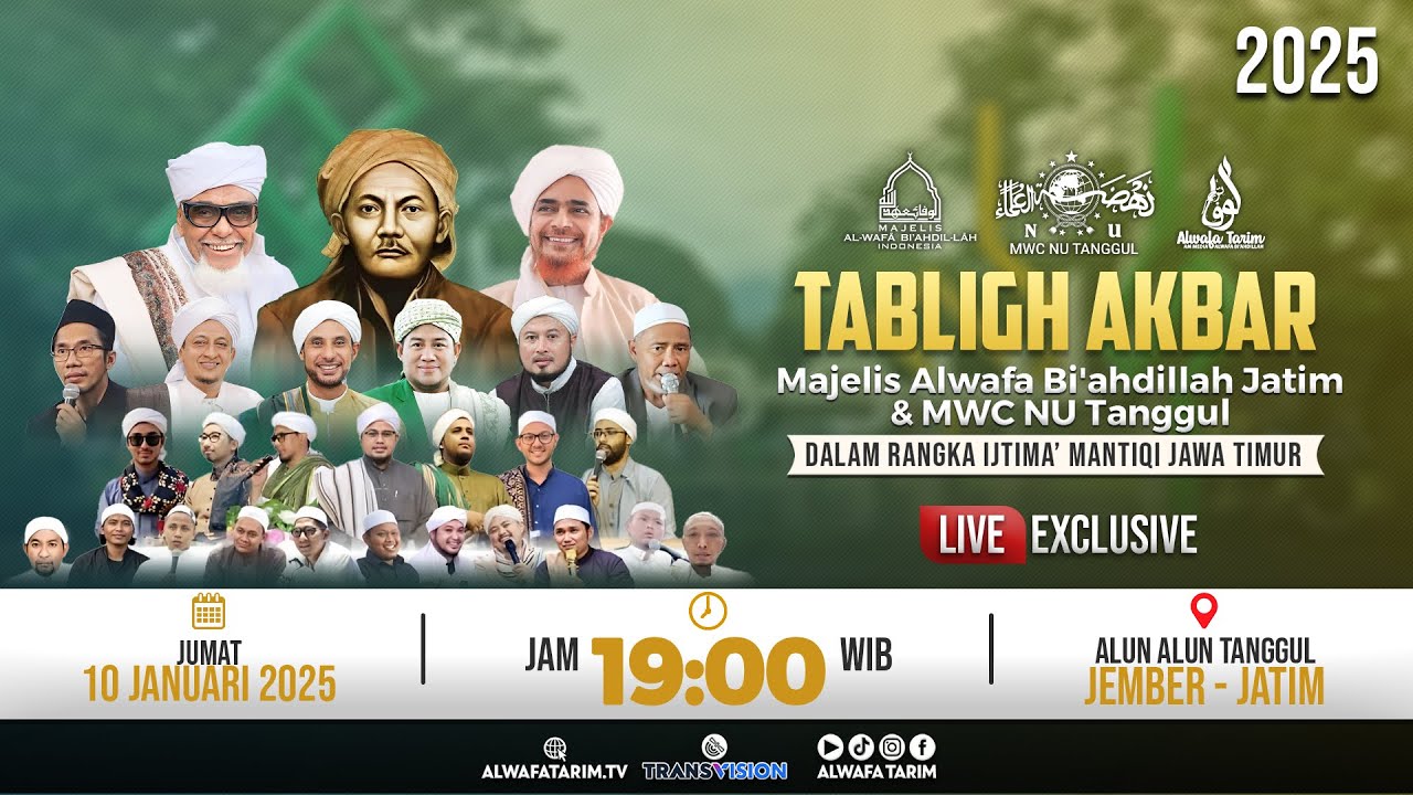 🔴LIVE | TABLIGH AKBAR MAJELIS ALWAFA BI'AHDILLAH JAWA TIMUR & MWC NU TANGGUL 2025