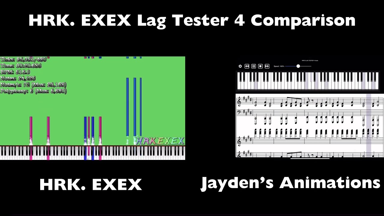 HRK. EXEX Lag Tester 4 Comparison