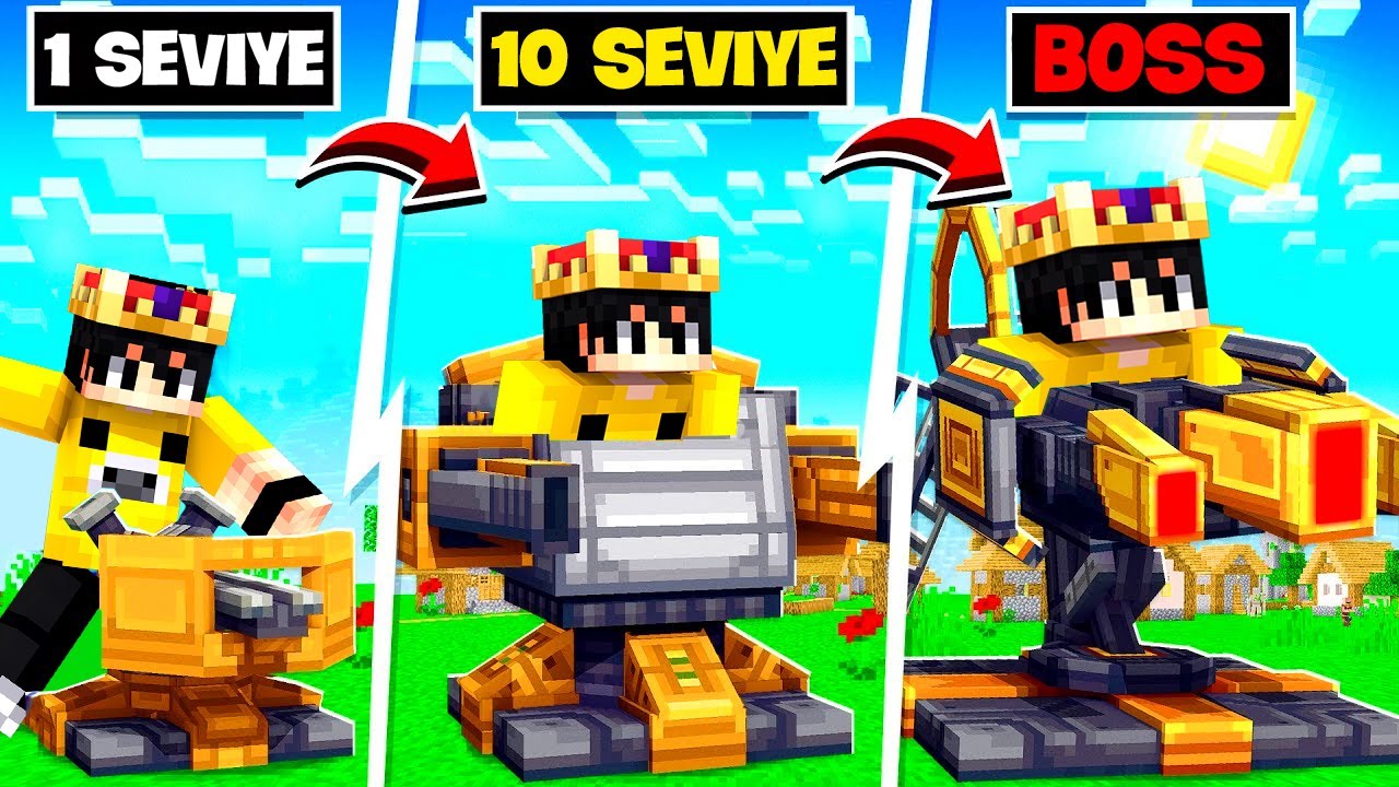Minecraft'ta ROBOTLAR YARATIKLARA SALDIRIYOR!