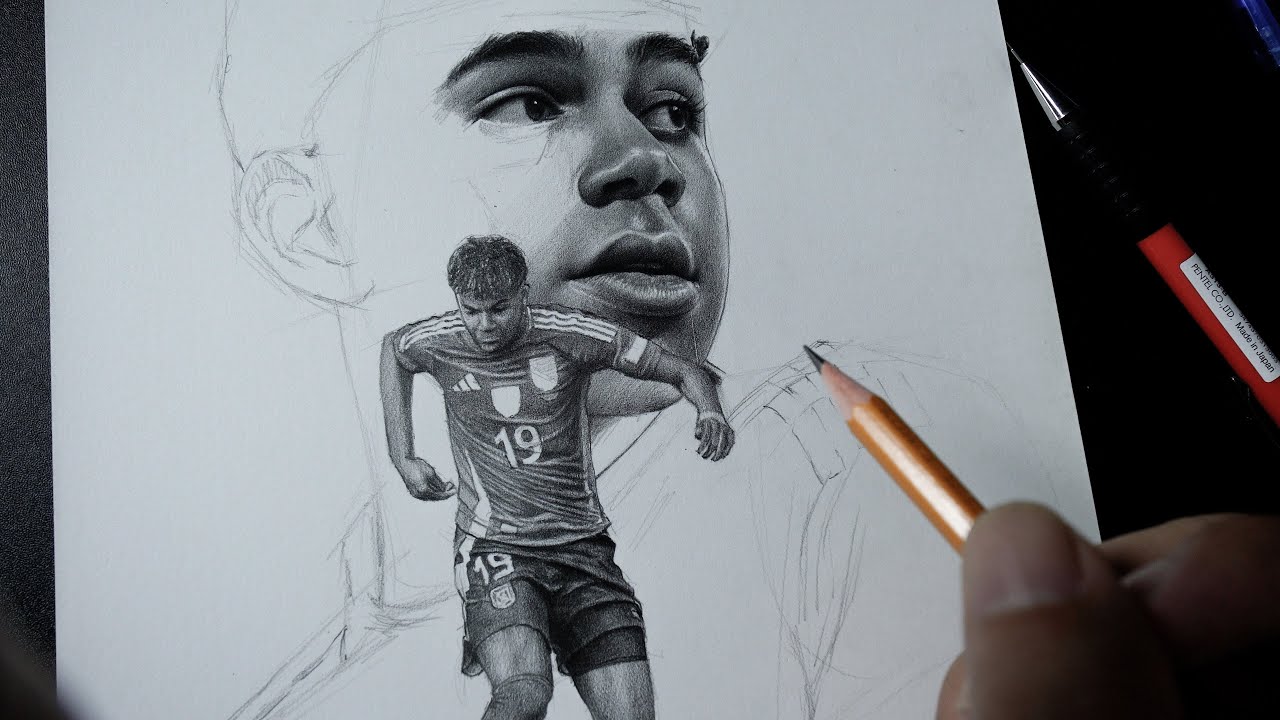 I drew during the Euro season - Drawing Lamine Yamal