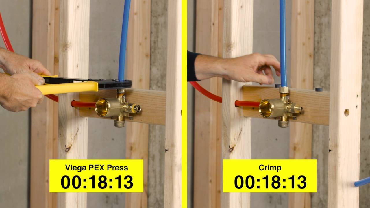 PEX PRESS vs CRIMP: Which one is faster? | Viega