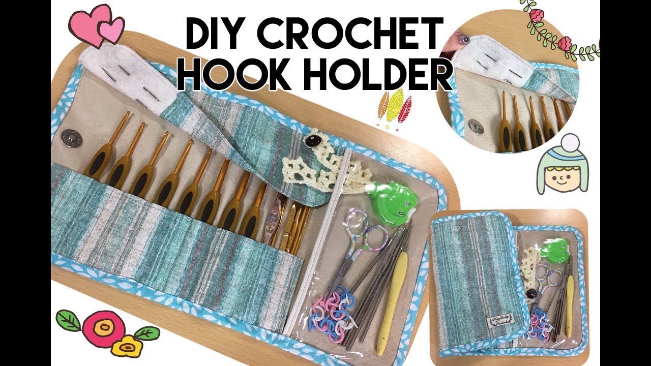 How I Make my crochet hook holder in timelapse | HappyBankyCraftymom