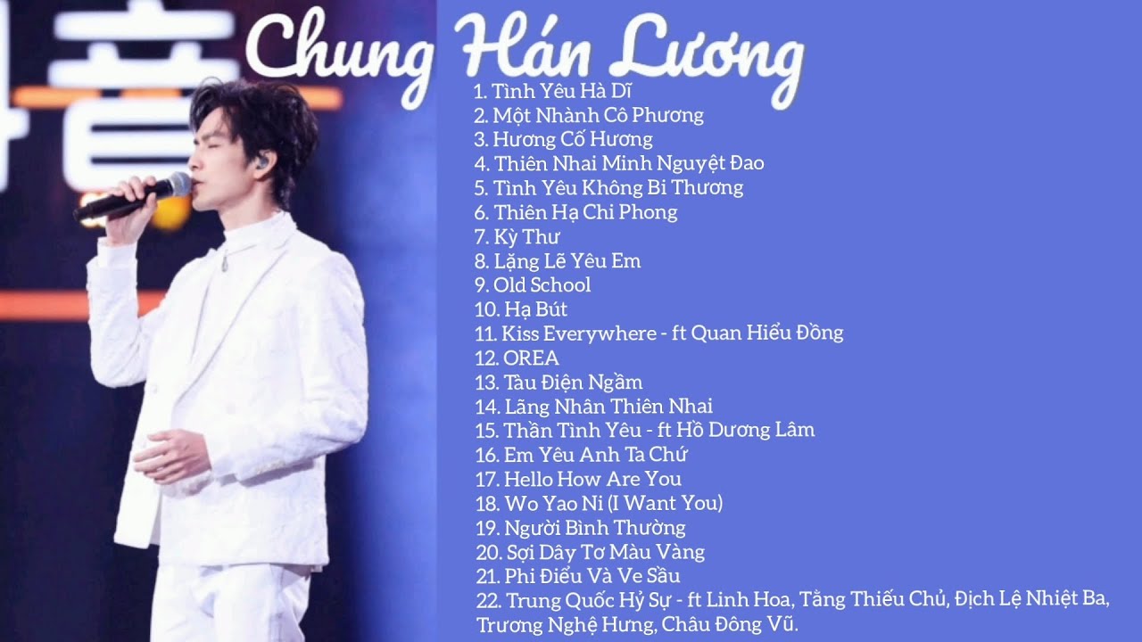 [LIST NHẠC THEO CA SĨ 4] Tổng hợp các ca khúc của CHUNG HÁN LƯƠNG - 钟汉良 - WALLACE CHUNG
