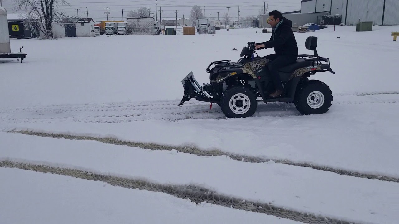 MSA 300cc ATV WITH SNOW PLOW REVIEW AND TEST DRIVE Quad