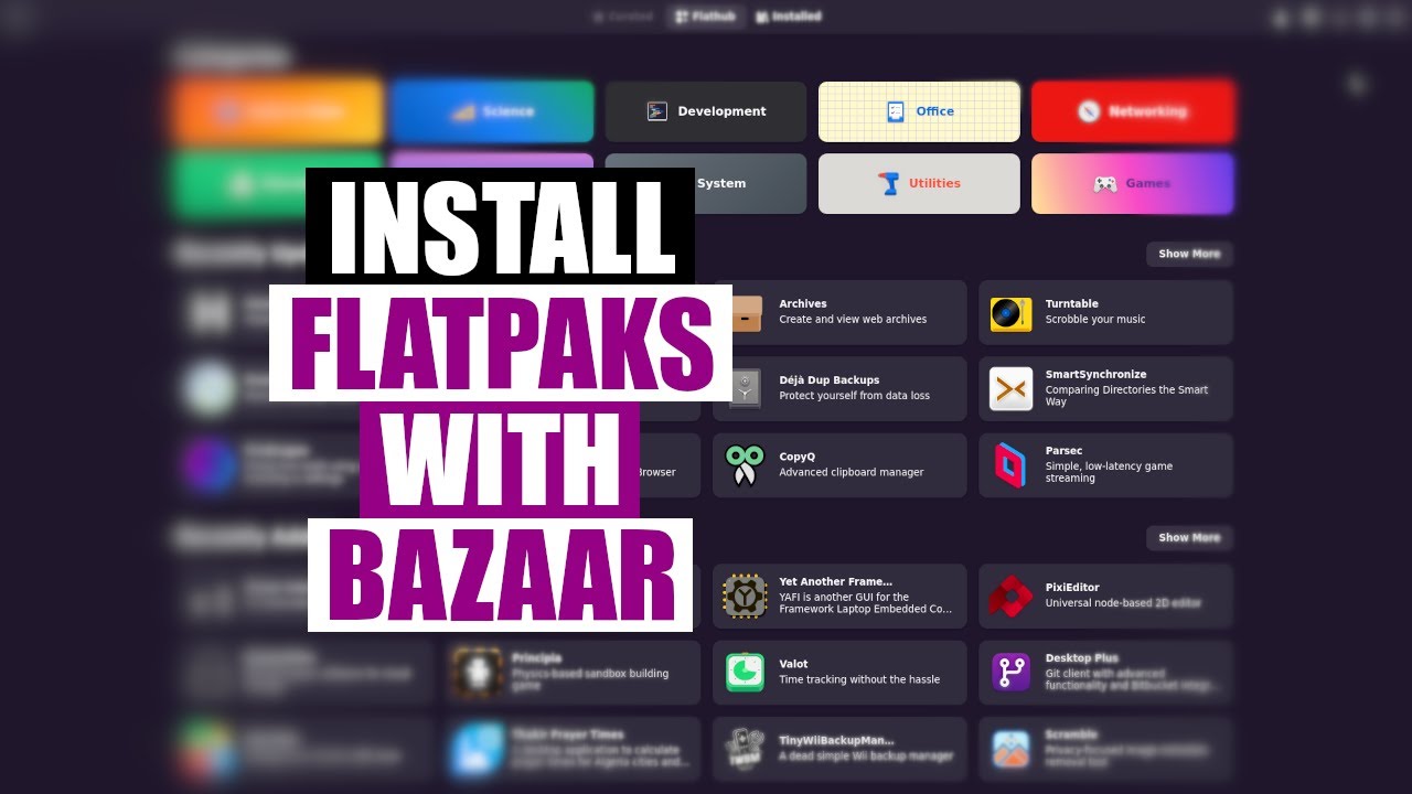 Bazaar &mdash; это центр приложений для Flatpaks