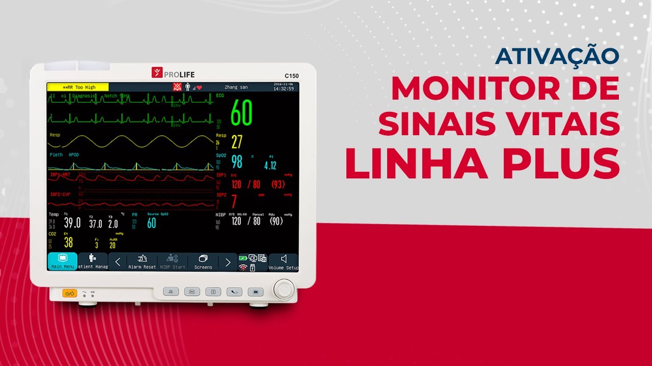 Ativação - Monitor de sinais vitais Linha Plus