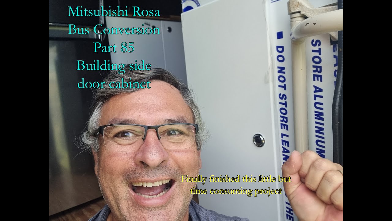 Mitsubishi Rosa Bus Conversion Part 85 Building side door cabinet