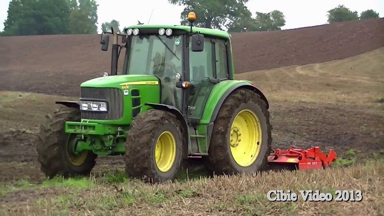John Deere 6430 & Kuhn power harrow HD