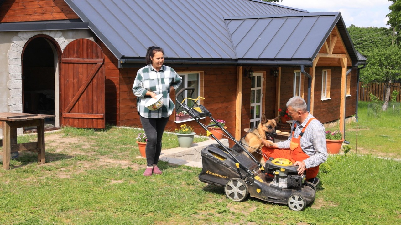 Village life is simple but cozy. Barbecues, painting the greenhouse, and gardening
