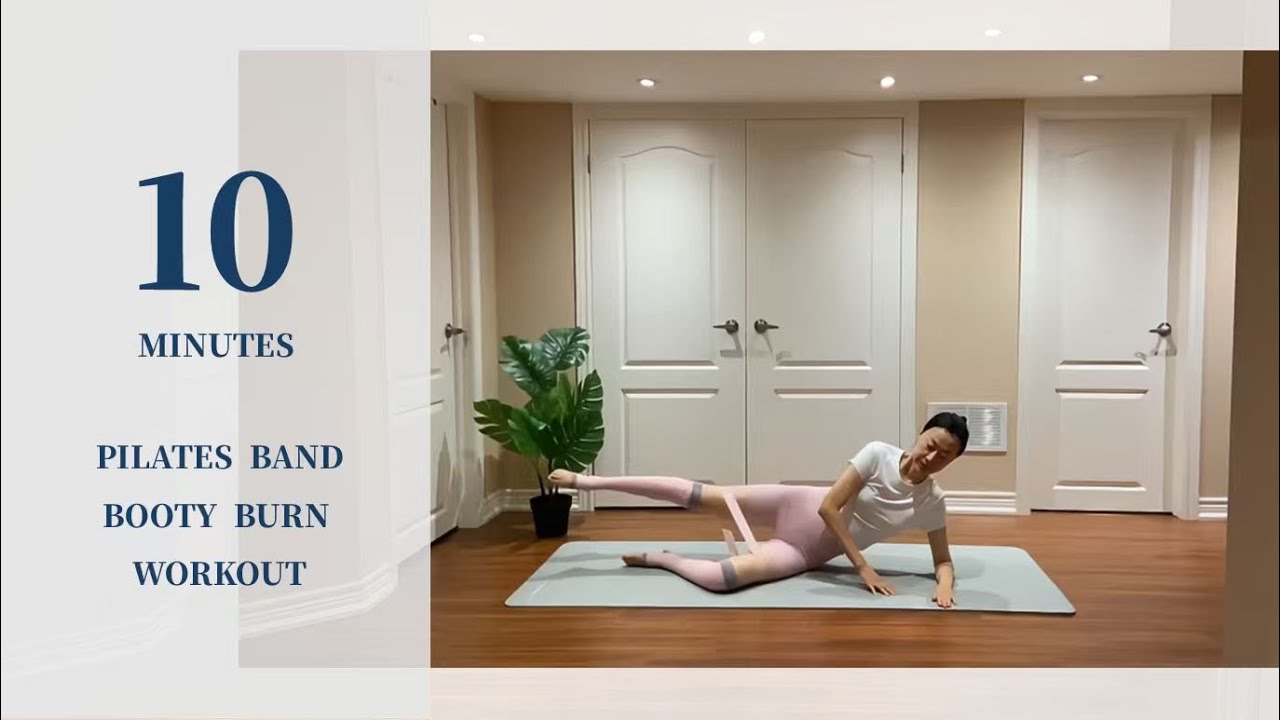 10 MIN BOOTY BURN Pilates Band Workout | sculpt glutes Fast in 7 days | no squat , knees friendly