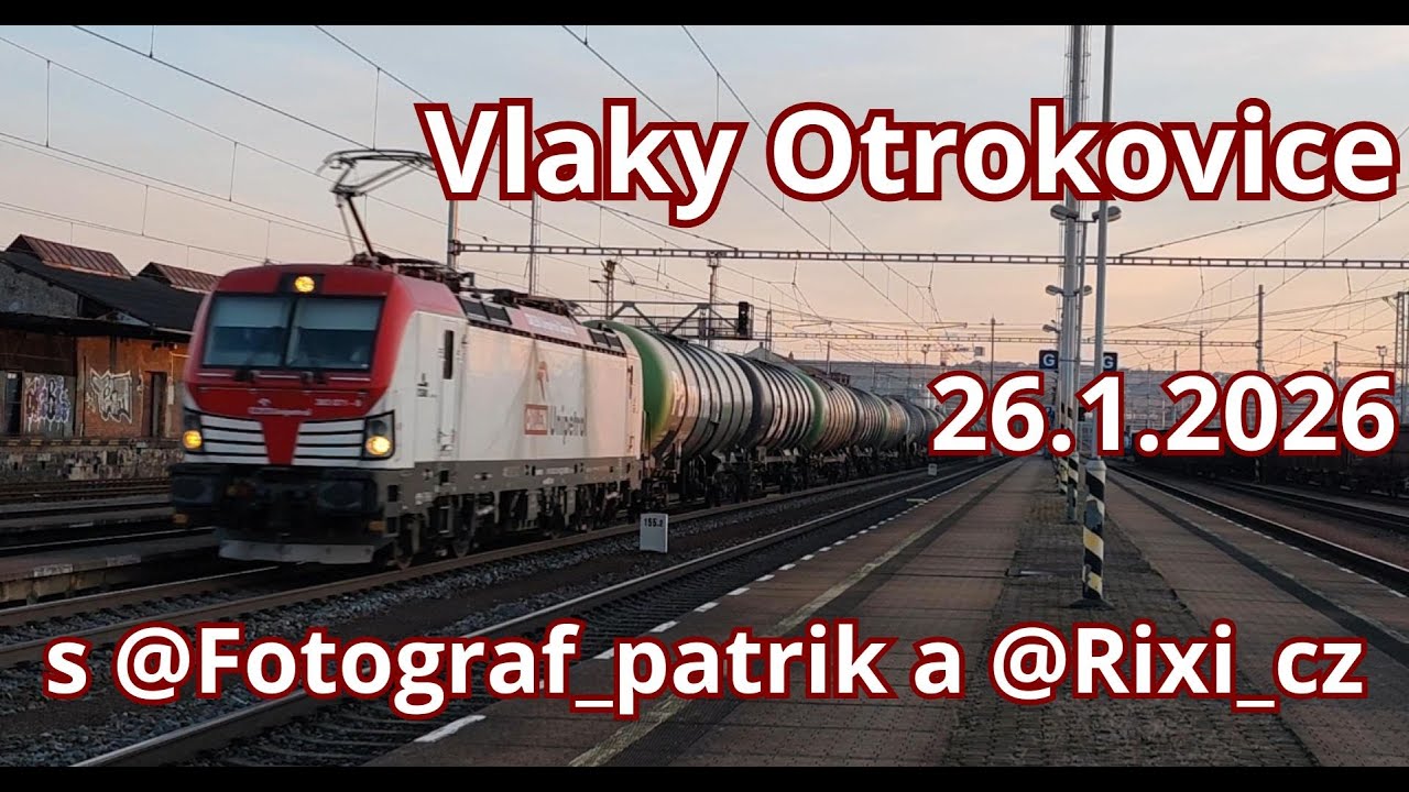 Vlaky Otrokovice 26.1.2026 s @fotograf_vlaku a @Rixi_cz