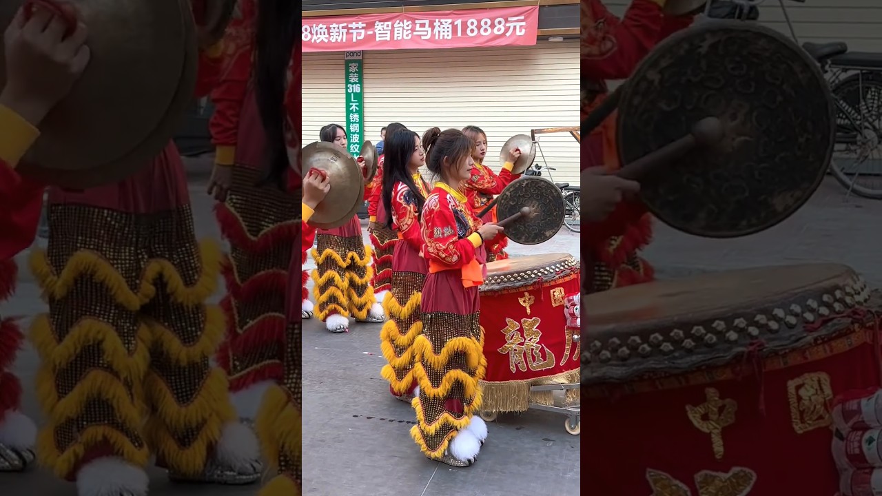 beauty潮汕美女，潮汕女子狮队的女子鼓手们#teochew #潮汕 #美女#潮汕女孩#潮汕营标旗