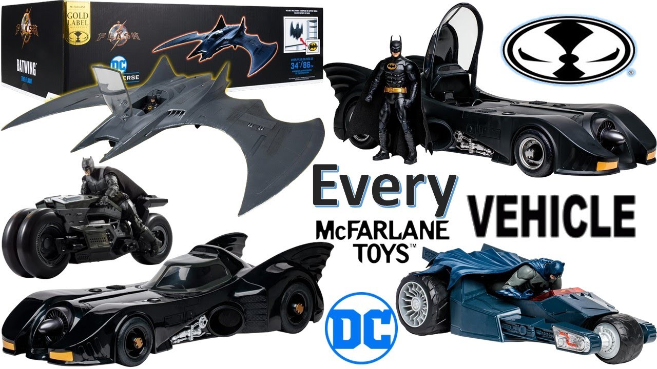 ***see newer video*** Every DC Multiverse McFarlane Toys Vehicles Comparison List