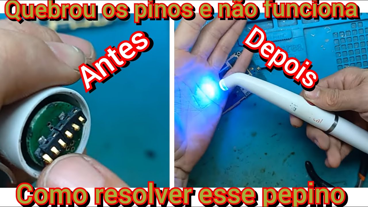 Fotopolimerizador quebrou os pinos de contato, não liga mais, ideia de como concerta, só uma dica 🙂👍