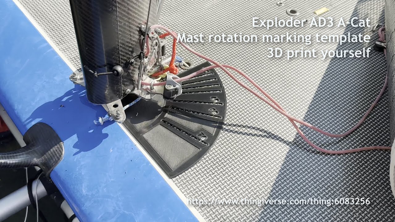 Mast rotation template for AD3 Exploder, 3D print yourself