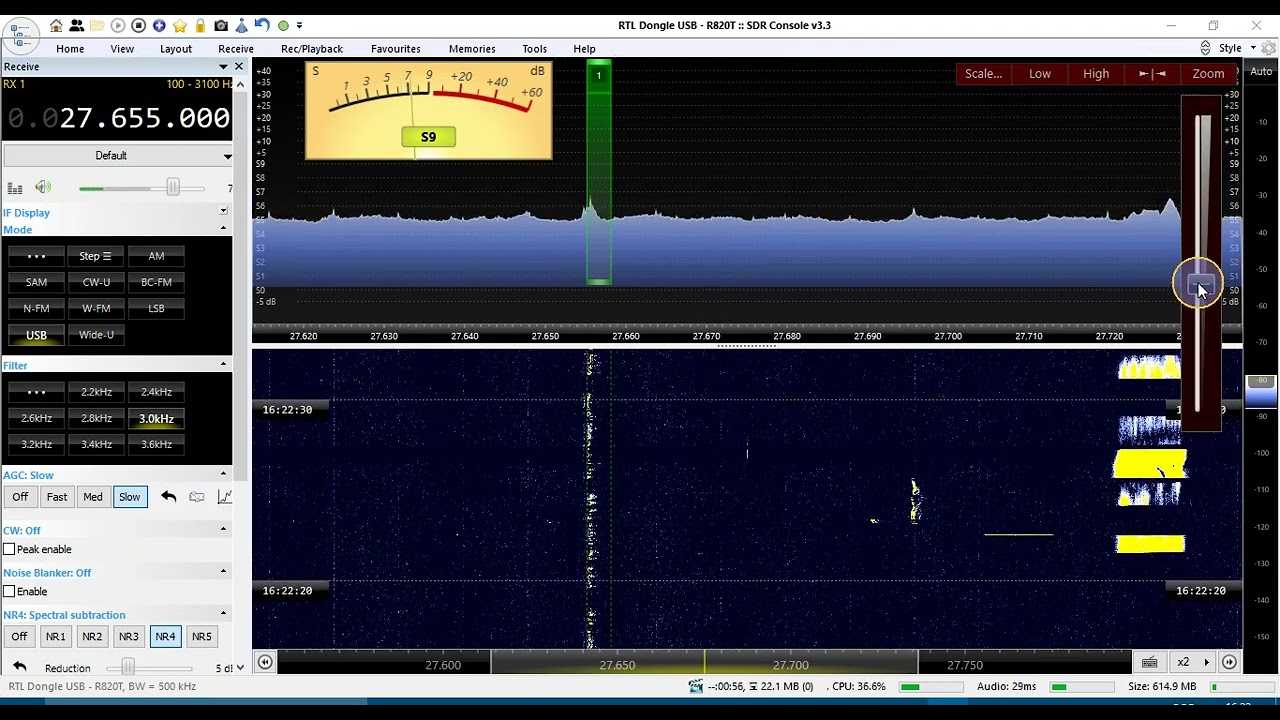 Sdr Console com o Receptor SDR HTool