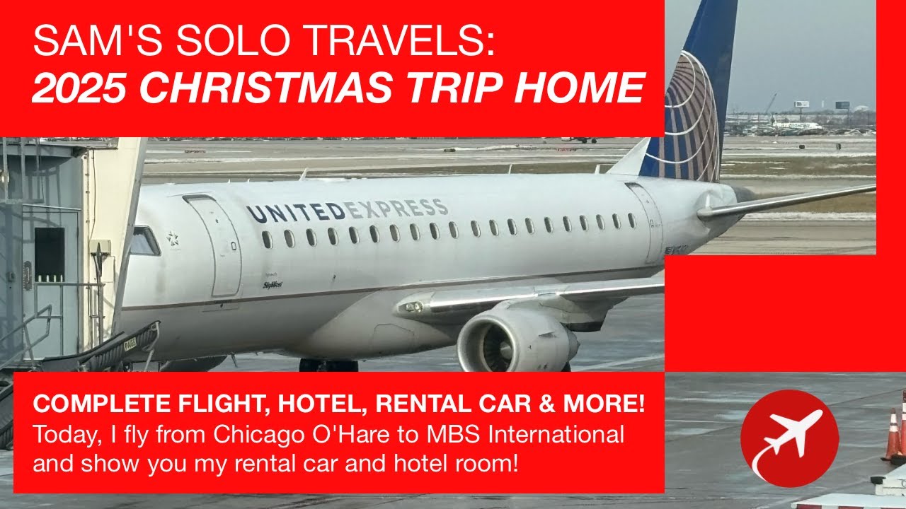 My Christmas Trip to Michigan! Flight, Hotel, Rental Car & More!#unitedairlines #midmichigan #travel