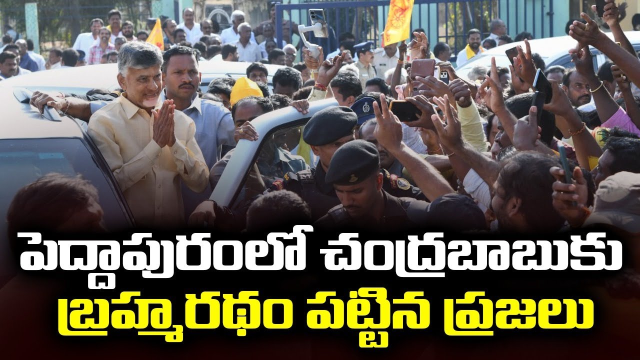 పెద్దాపురంలో చంద్రబాబుకు బ్రహ్మరథం పట్టిన ప్రజలు | Chandrababu Naidu in Peddapuram | Leo News