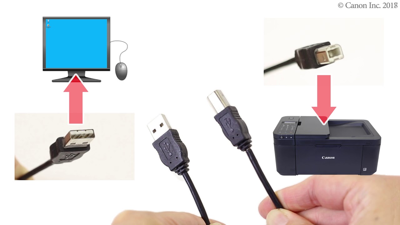 Подключение принтера к компьютеру через USB (Windows) (TR4500 series / E4200 series)