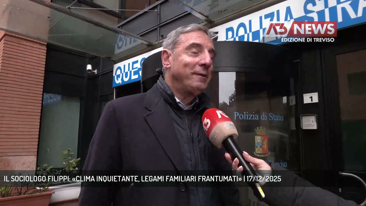IL SOCIOLOGO FILIPPI: &laquo;CLIMA INQUIETANTE, LEGAMI FAMILIARI FRANTUMATI&raquo; | 17/12/2025