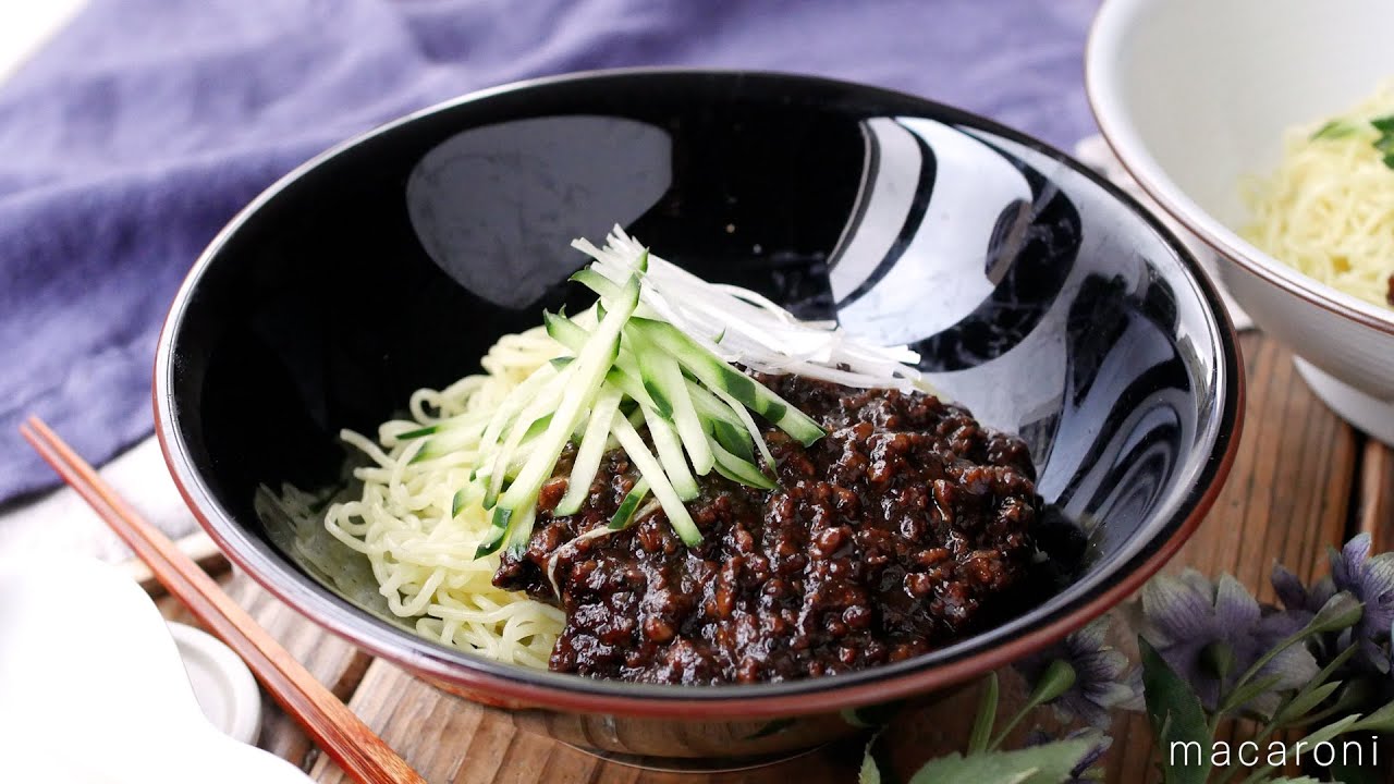 【ジャジャン麺（チャジャンミョン）】韓国風ジャージャー麺！甜麺醤で作りやすくアレンジ♪｜macaroni（マカロニ）