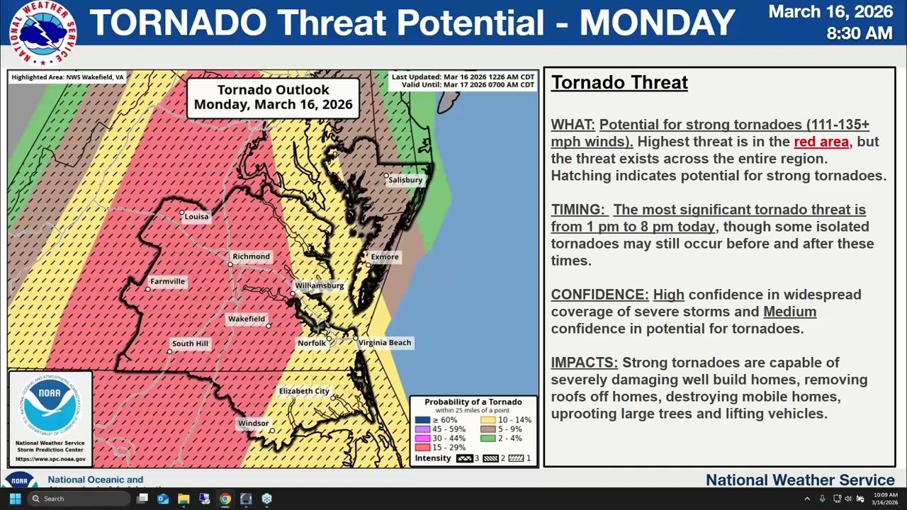 NWS Wakefield Severe Storm Briefing - Monday, Mar 16, 2026