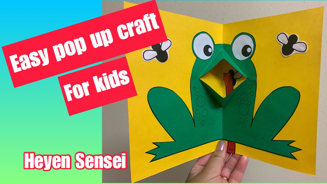 Easy craft for kids | Pop up frog craft | Summer craft