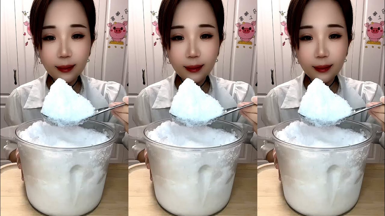 ASMR WHITE ICE EATING YY