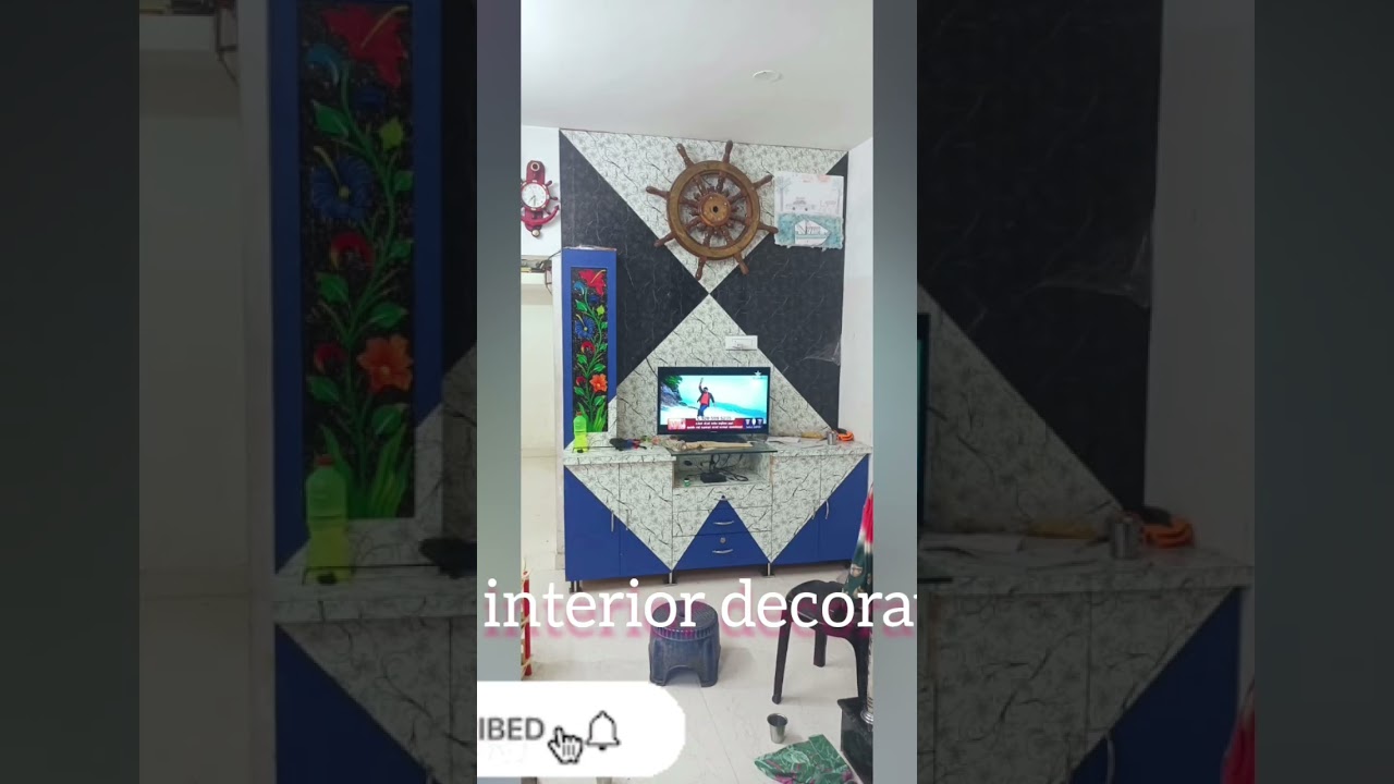 Tv unit Playwood and mica finesh