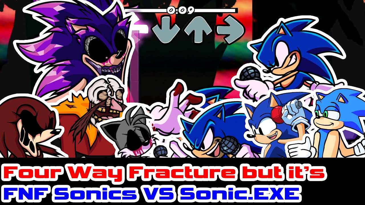Four Way Fracture but it's FNF Sonics VS Sonic.EXE - Friday Night Funkin