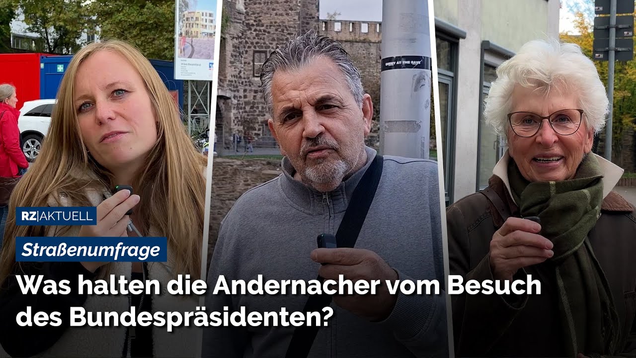 Straßenumfrage: Was halten die Andernacher vom Besuch des Bundespräsidenten?