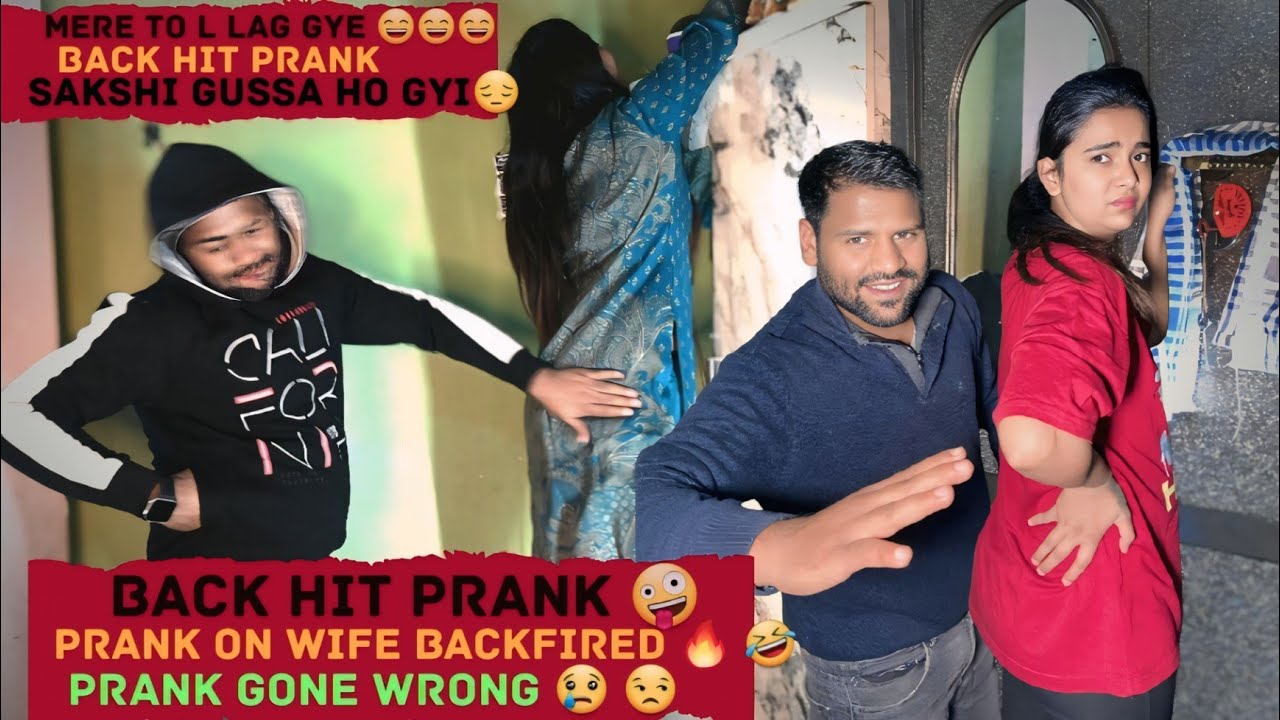 back hit prank🤪||PRANK on wife backfired🔥| PRANK GONE extremely wrong😑|| mere to lag gye@kismatprank