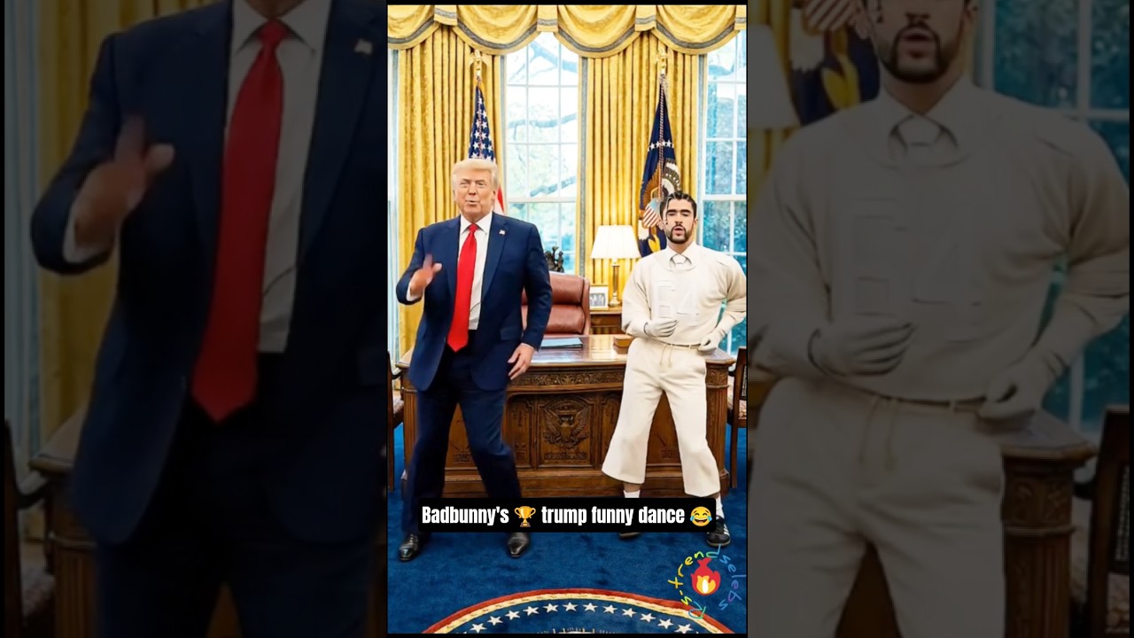 badbunny and trump funny dance moments 😂 at superBowl Halftime show 🏆 #badbunny #benito #trump #fyp