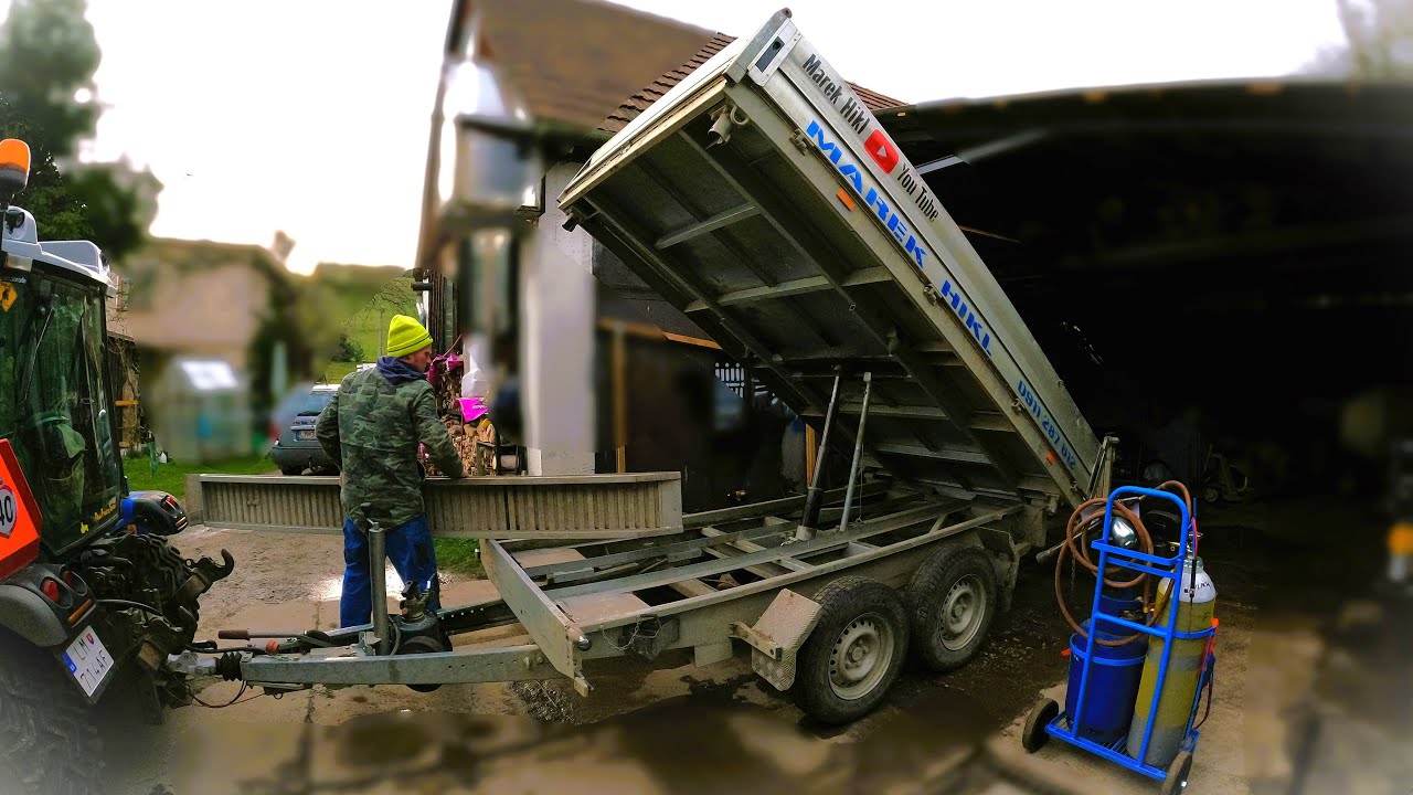 Repair of a three-way dump truck - trailer VezekoTrip 35 . Oprava trojstranného sklápača - prívesu .