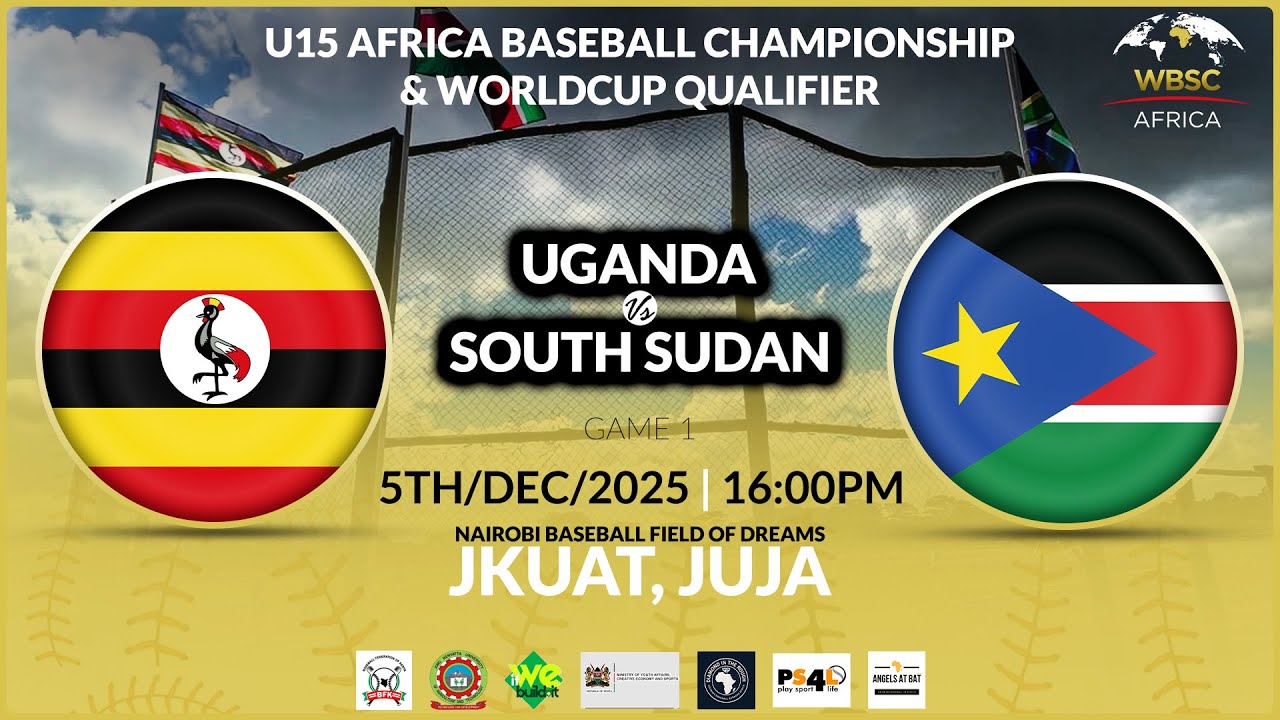 WBSC U15 AFRICA QUALIFERS  UGANDA VS SOUTH SUDAN GAME ONE