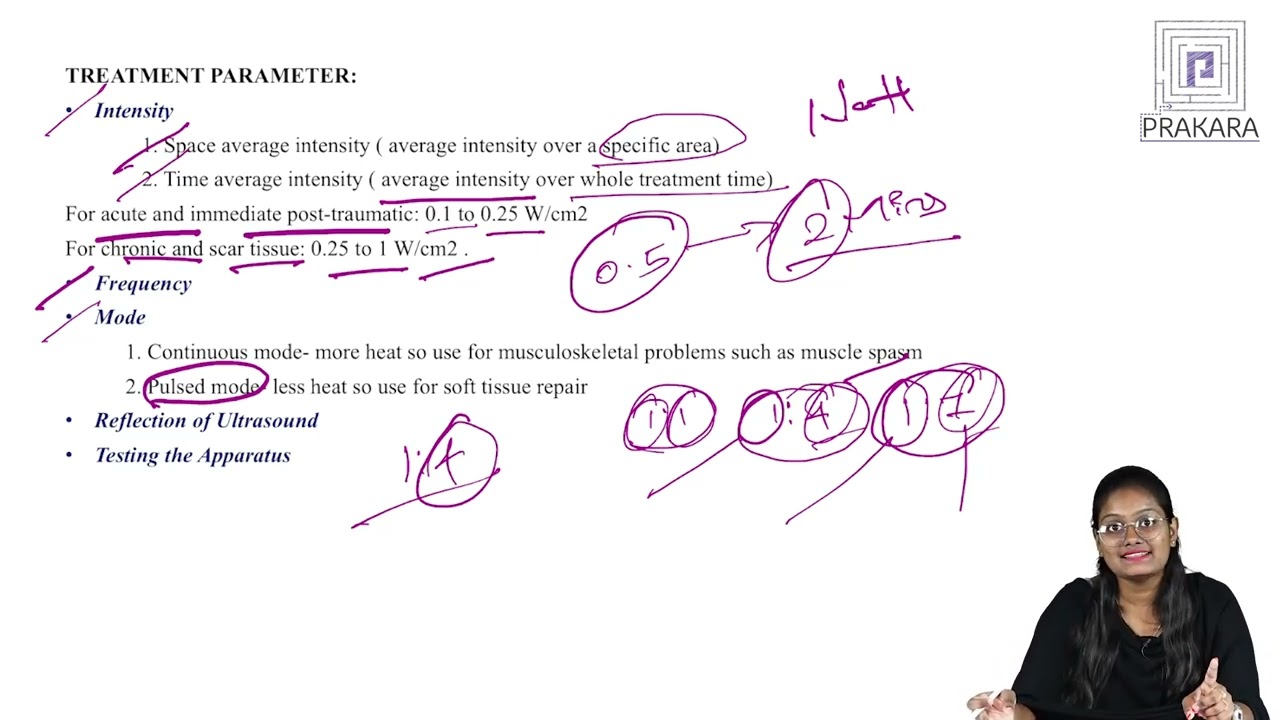 Ultrasound Therapy Treatment Parameters || Step-by-Step Guide for Physiotherapy Students