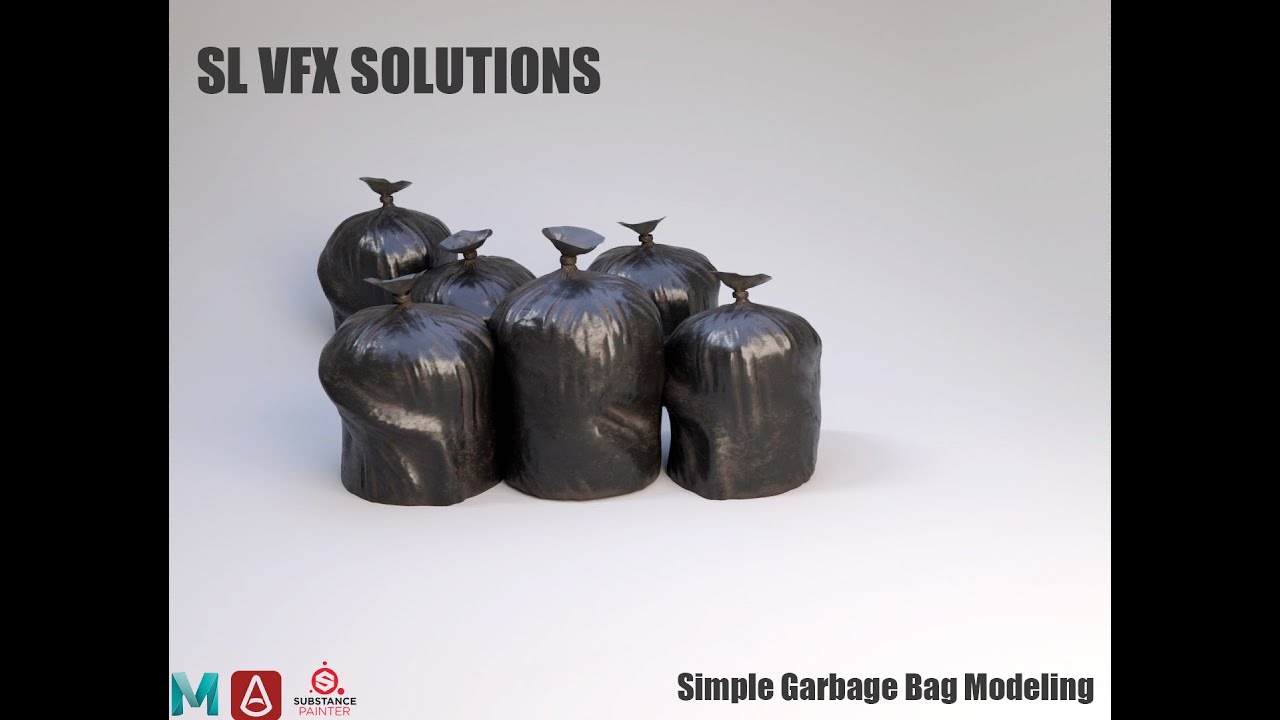 Simple Garbage Bag Model Using Maya and Substance Painter
