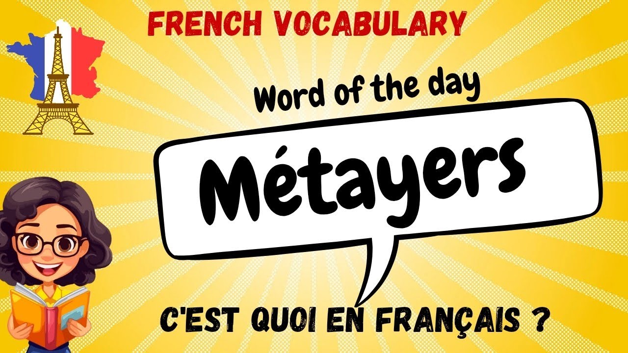 ✅ Word of the day - 'Métayers' en français #frenchvocabulary #everydayfrench #frenglish #ytviral #yt