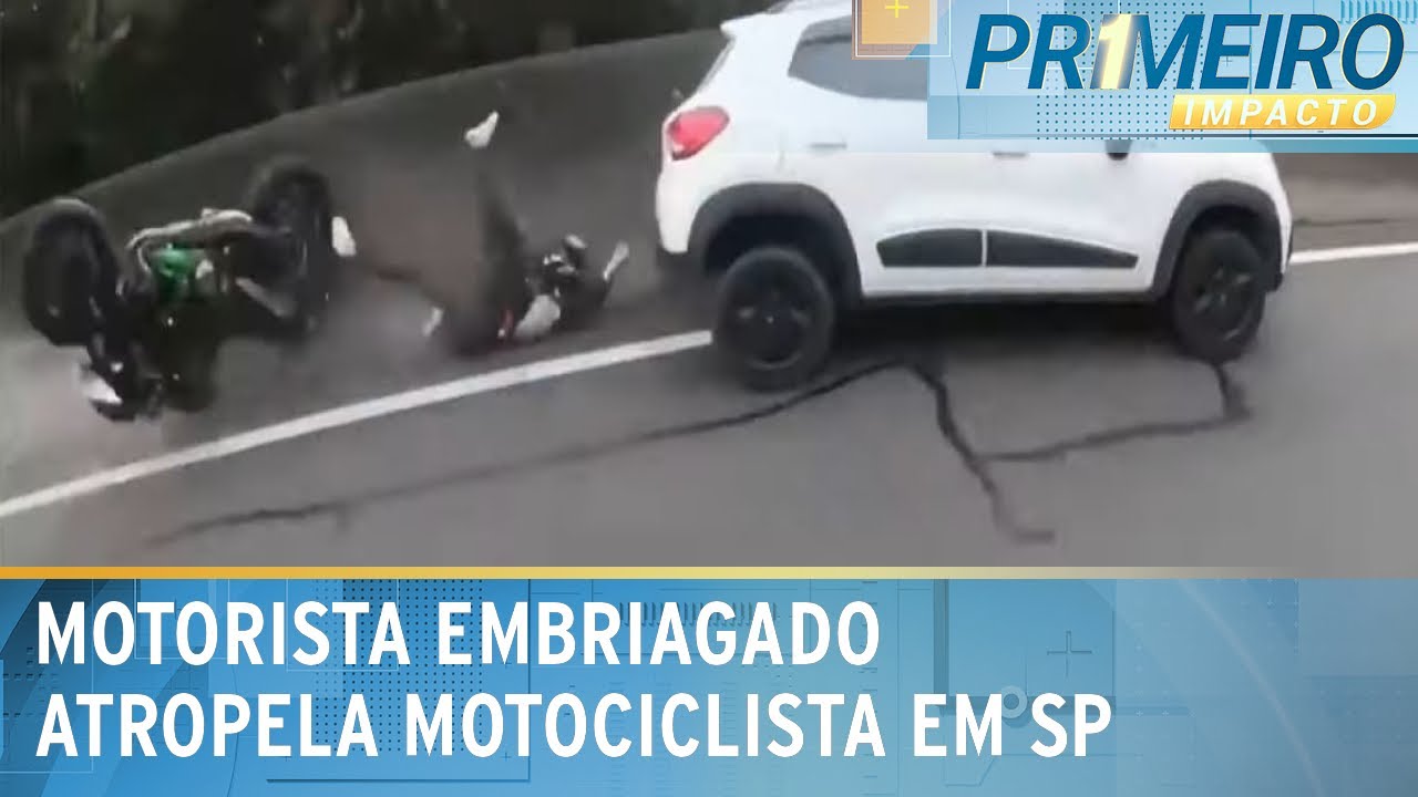 Motorista embriagado atropela motociclista em rodovia de Sorocaba (SP) | Primeiro Impacto (11/03/24)